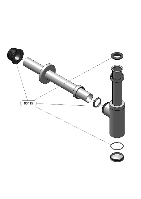 Badezimmer Zubehör Graphit PVD Designsiphon https damixa de