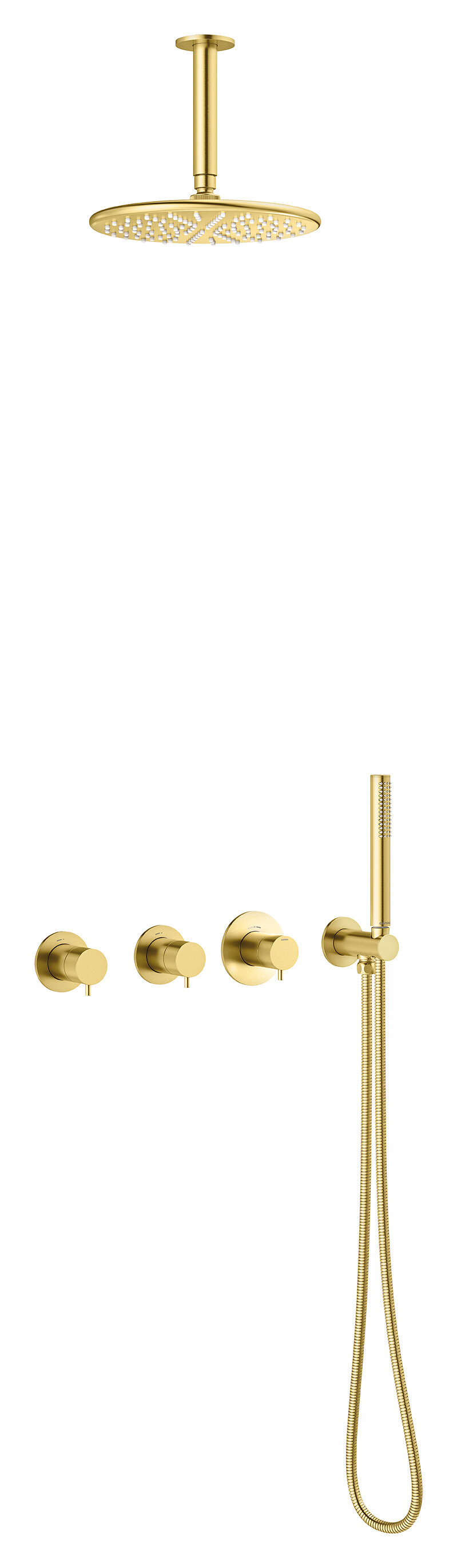 Concealed Brushed Brass PVD Silhouet HS 2 Concealed Set Https