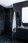 Slate 3-shower set in chrome/black