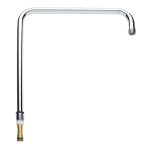 Top pipe for shower rail for shower systems