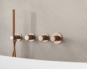 Concealed Silhouet BS 1 - Concealed bath set  incl. waste with water outlet (Brushed Copper PVD)