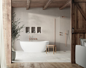 Concealed Silhouet BS 1 - Concealed bath set  incl. waste with water outlet (Chrome)