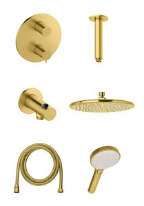 Concealed Silhouet HS2 - concealed shower system (Brushed Brass PVD)