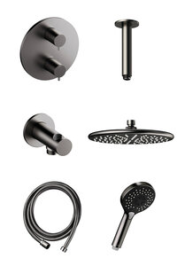 Concealed Silhouet HS2 - concealed shower system (Graphite Grey PVD)