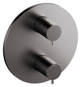 Indbygning Udvendige brus dele til termostat (Børstet grafitgrå PVD)