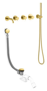 Concealed Silhouet BS 2 - concealed bath set with spout (Brushed Brass PVD)