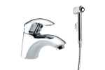 Basin Mixer with sidespray and pop up waste
