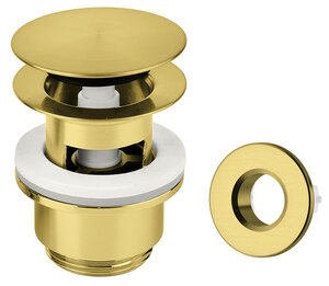 Bathroom Accessories Pop Up Waste with click-function (Brushed Brass PVD)