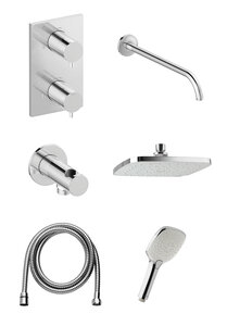 Armatura podtynkowa HS1 podtynkowy zestaw prysznicowy termostatyczny (Chrom)