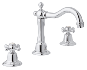 Tradition 3-Hole Basin Mixer with pop up waste (Chrome)