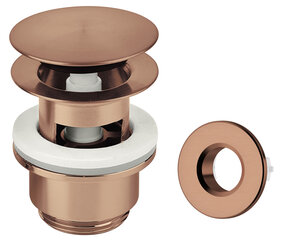 Bathroom Accessories Pop Up Waste with click-function (Brushed Copper PVD)