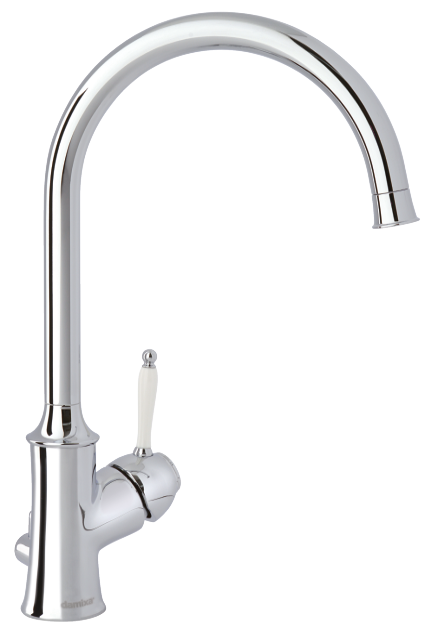 Damixa Tradition one-grip kitchen mixer in chrome