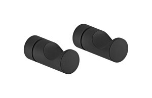 Bathroom Accessories Hooks (2 pcs.) (Matt black)