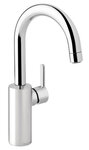 Basin mixer with high spout