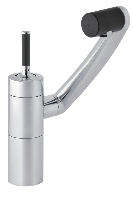 Damixa Arc one grip kitchen tap in steel/black