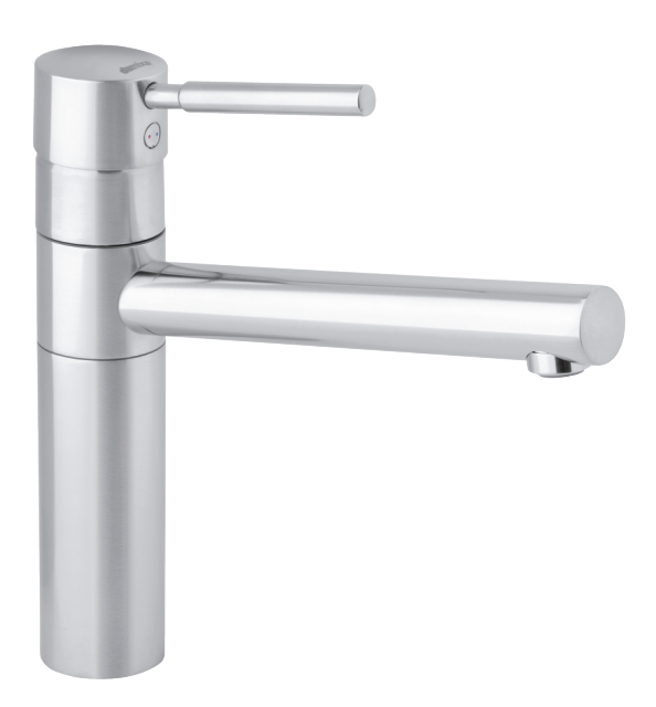 One-grip Damixa Arc kitchen tap in steel