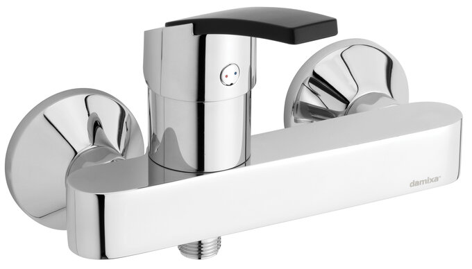 Damixa Slate shower mixer in chrome/black