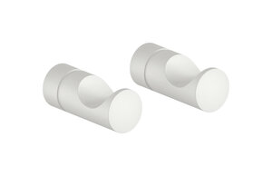 Bathroom Accessories Hooks (2 pcs.) (Matt White)