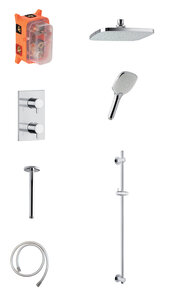 Pine SR 2 - Complete concealed shower system (Chrome)