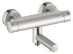 Thermostatic shower mixer with swivel spout