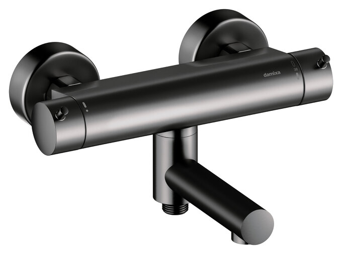 Thermostatic shower mixer with swivel spout