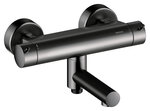 Thermostatic shower mixer with swivel spout