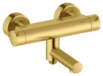 Thermostatic shower mixer with swivel spout