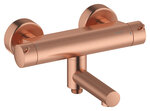 Thermostatic shower mixer with swivel spout