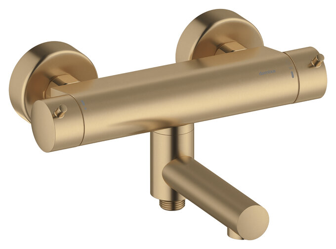 Thermostatic shower mixer with swivel spout