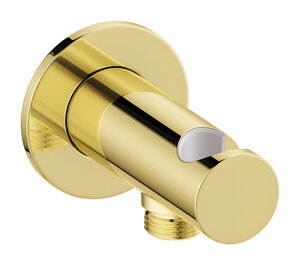 Concealed Outlet elbow with shower holder (Polished Brass PVD)