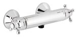 Chrome Tradition thermostatic shower mixer in chrome