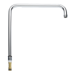 Top pipe for shower rail for shower systems