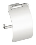 Toilet roll holder with lid
