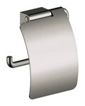 Toilet roll holder with lid