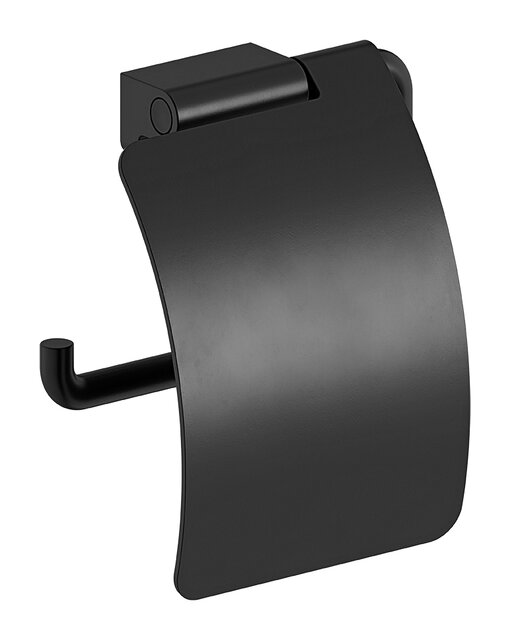 Toilet roll holder with lid