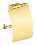 Toilet roll holder with lid