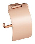 Toilet roll holder with lid