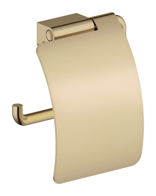 Toilet roll holder with lid