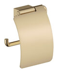 Toilet roll holder with lid