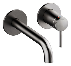 Iris Iris Zestaw elementów 180 mm zewnętrznych z wylewką podtynkowej baterii umywalkowej (Szczotkowany grafit)