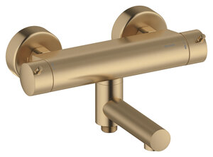 Iris Thermostatic shower mixer with swivel spout (Brushed Bronze)