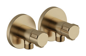 Stop valve complete (2 pcs) (Brushed Bronze)