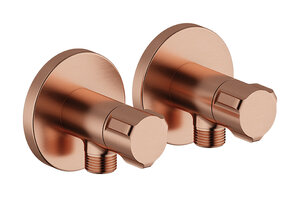 Stop valve complete (2 pcs) (Brushed Copper)