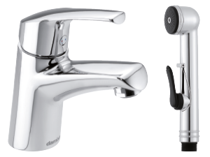 Rowan Basin Mixer with sidespray (Chrome)