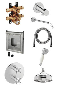 Tradition Tradition HS 1 - takduschpaket med dold rördragning (Krom)