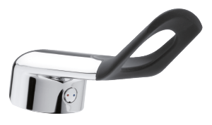 Clover Green Handle for basin mixer and kitchen high spout (Chrome/Black)