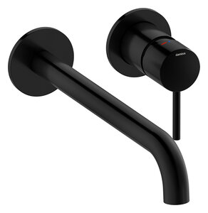 Merkur Merkur Set de finition mélangeur mural - 250 mm (Noir mat)