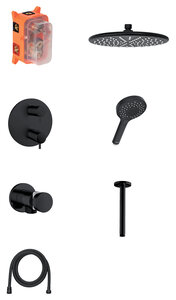 HS2 podtynkowy zestaw prysznicowy termostatyczny matowa czerń  (Wycofany)