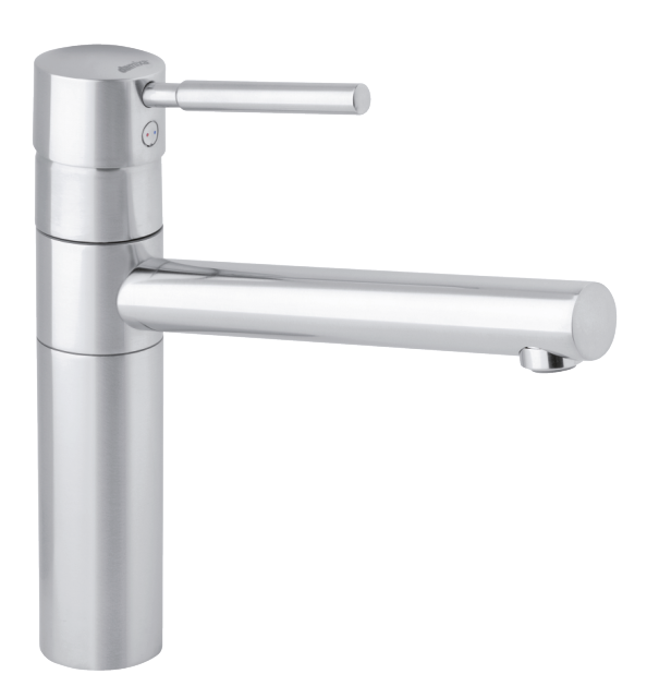 One-grip Damixa Arc kitchen tap in steel