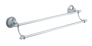 Tradition Twin Towel Rail (Chrome)